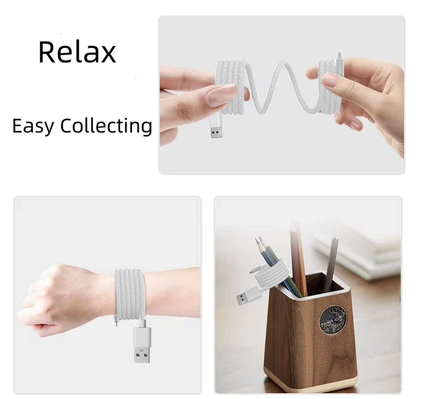 iN Tech USB-A to Lightning Cable - iPhone Charger Nylon Braided Cable - DSL