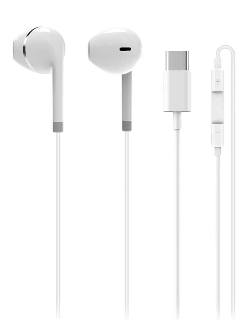 USB Type-C Earphones with Mic & Playback Controls – 1.2m Cable, Noise Reduction - DSL