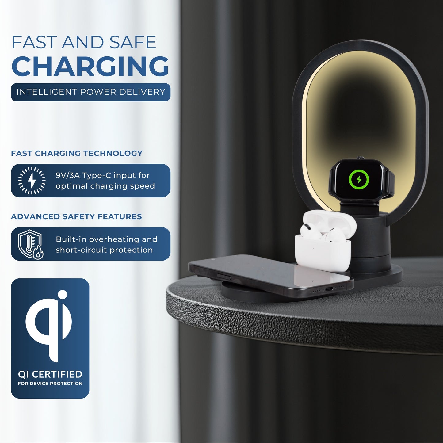 3-in-1 Wireless Charging Station for Apple Devices| Wireless Charger for Apple Watch & AirPods - DSL