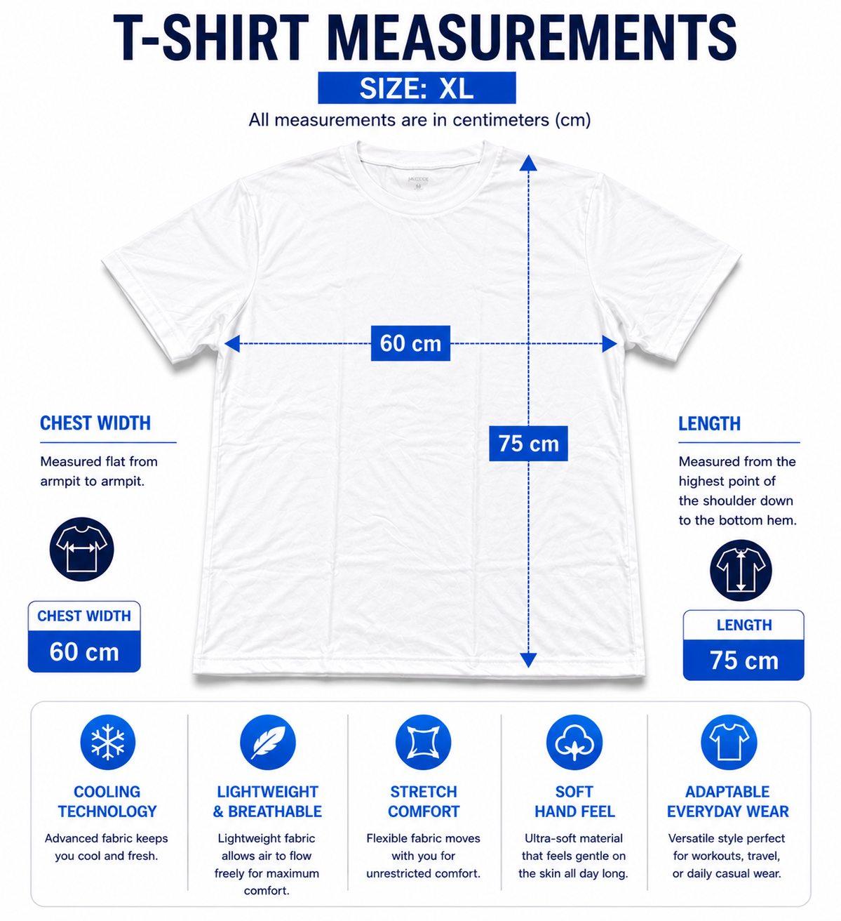 iN Cooling T-Shirts for Men Breathable Short Sleeve Summer T-Shirt, Stretch Fit, Moisture - Wicking