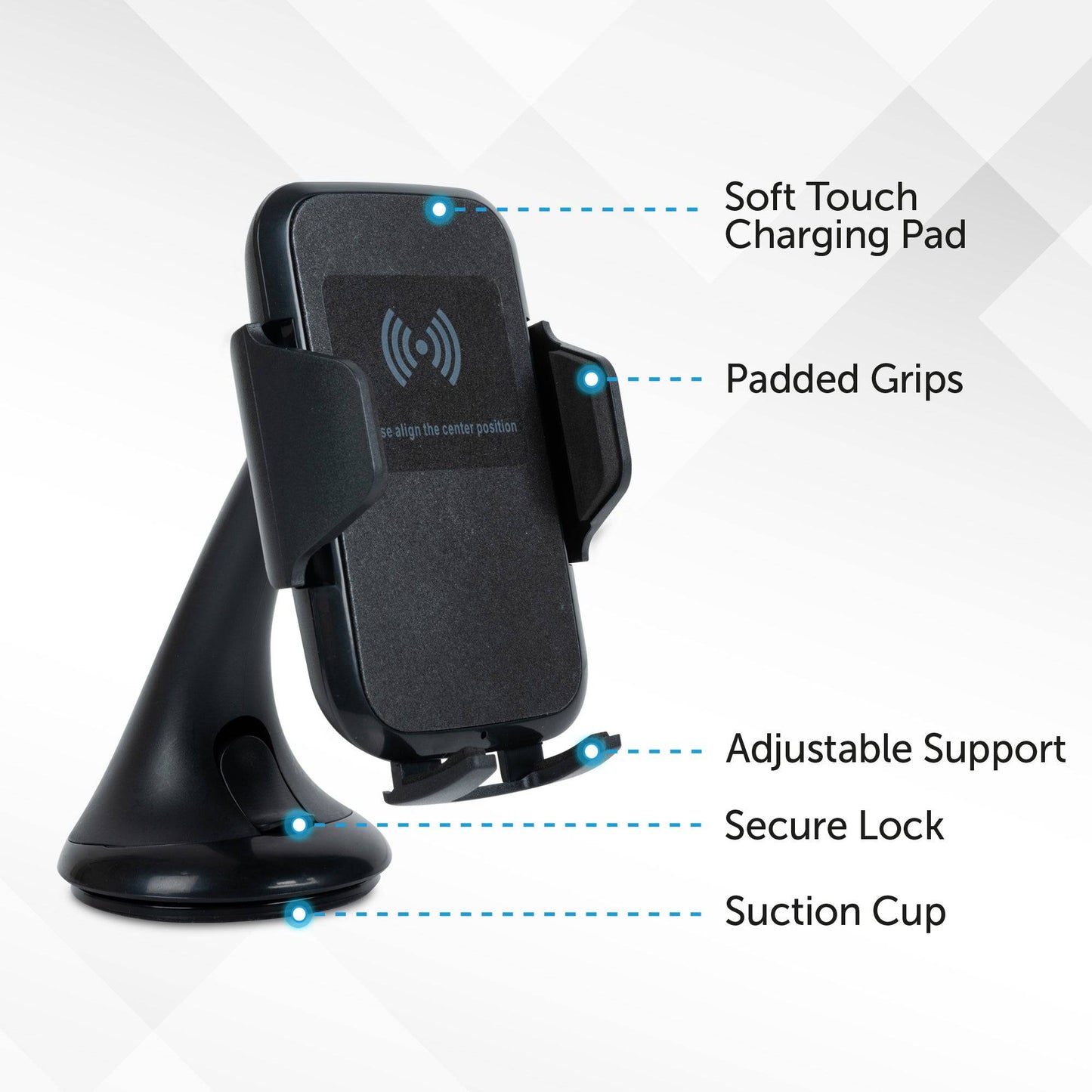 Qi Wireless Charging Phone Mount - DSL