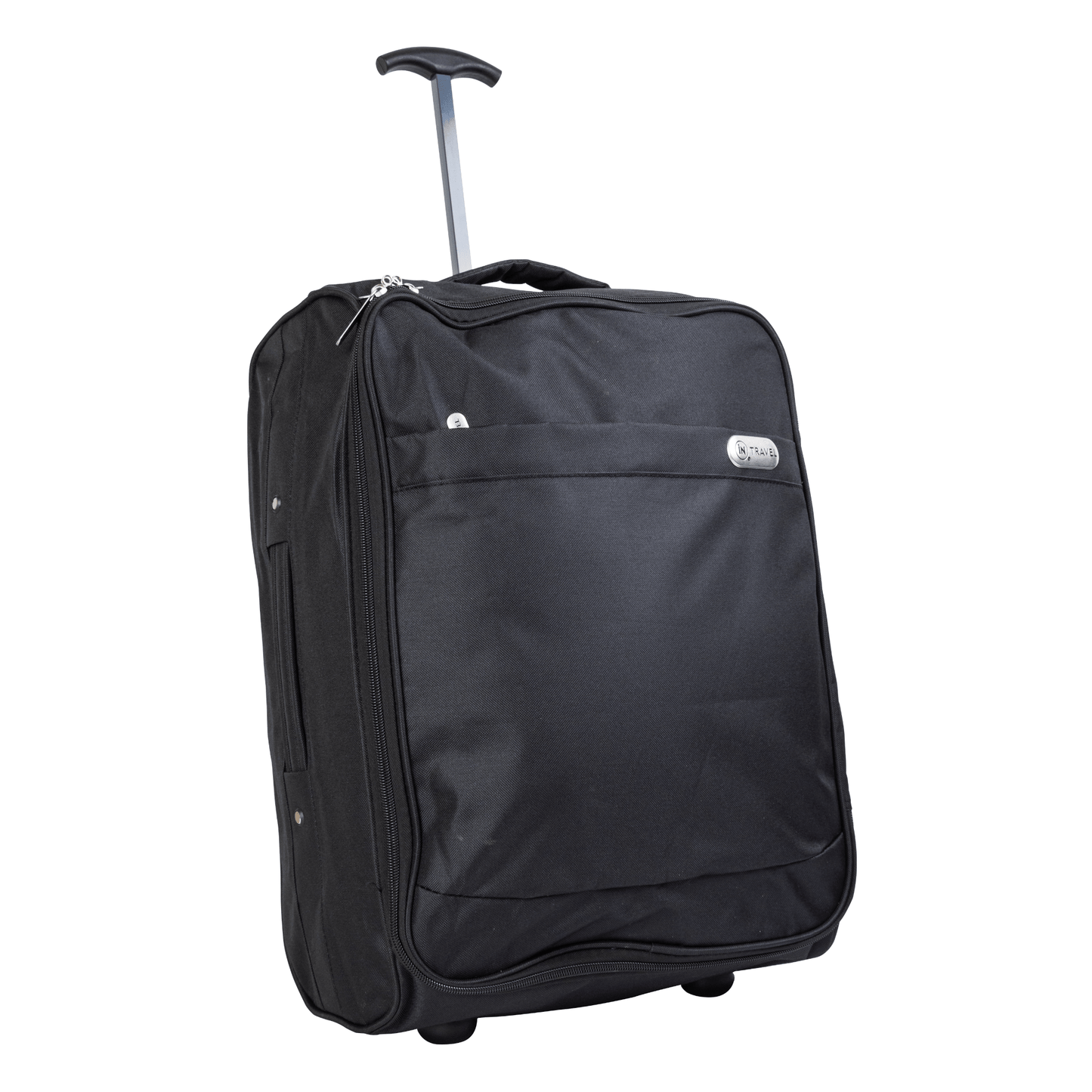 Cabin Bag Trolley with Extendable Handle on Wheels (Grey) - iN Travel - DSL