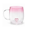 Glass Cup with 3D Heart – Clear Glass Mug Romantic Valentine’s Day Gift for Her & Him - DSL