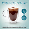 iN Insulated Glass Mug 350ml – Double Wall Borosilicate Glass Coffee Cup for Hot & Cold Drinks - DSL