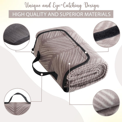 iN Premium Picnic Blanket Waterproof Backing - Waterproof Picnic Mat with Carrying Handle - Sand proof - Machine Washable -Generous Size 132cm x132cm - DSL