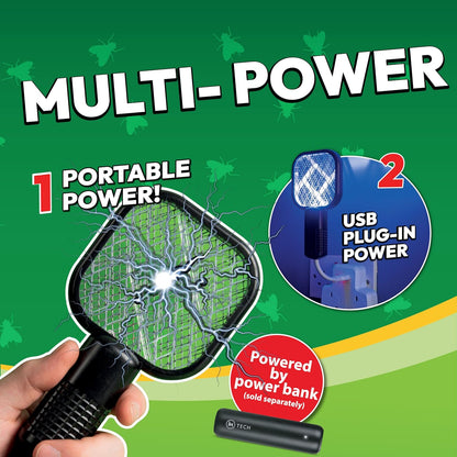 Mini Bug Zapper to Kill Mosquitoes Flies | Fly Swatter | 2 in 1 Bug Zapper | Portable Fly Killer | Indoors & Outdoors | Insect Killer | Mini Electric Bug Zapper | Camping Accessories - TUULKIT - DSL