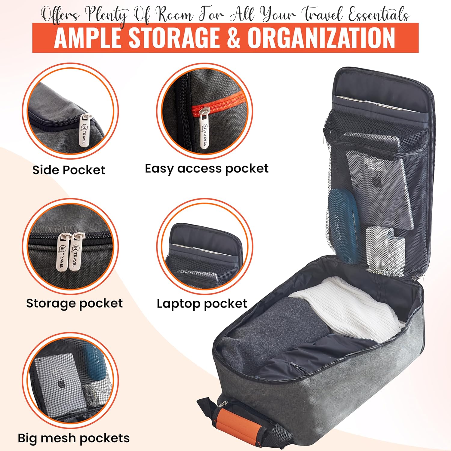 Cabin Bag | Lightweight Travel Holdall on Wheels - iN Ryanair