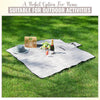 iN Premium Picnic Blanket Waterproof Backing - Waterproof Picnic Mat with Carrying Handle - Sand proof - Machine Washable -Generous Size 132cm x132cm - DSL