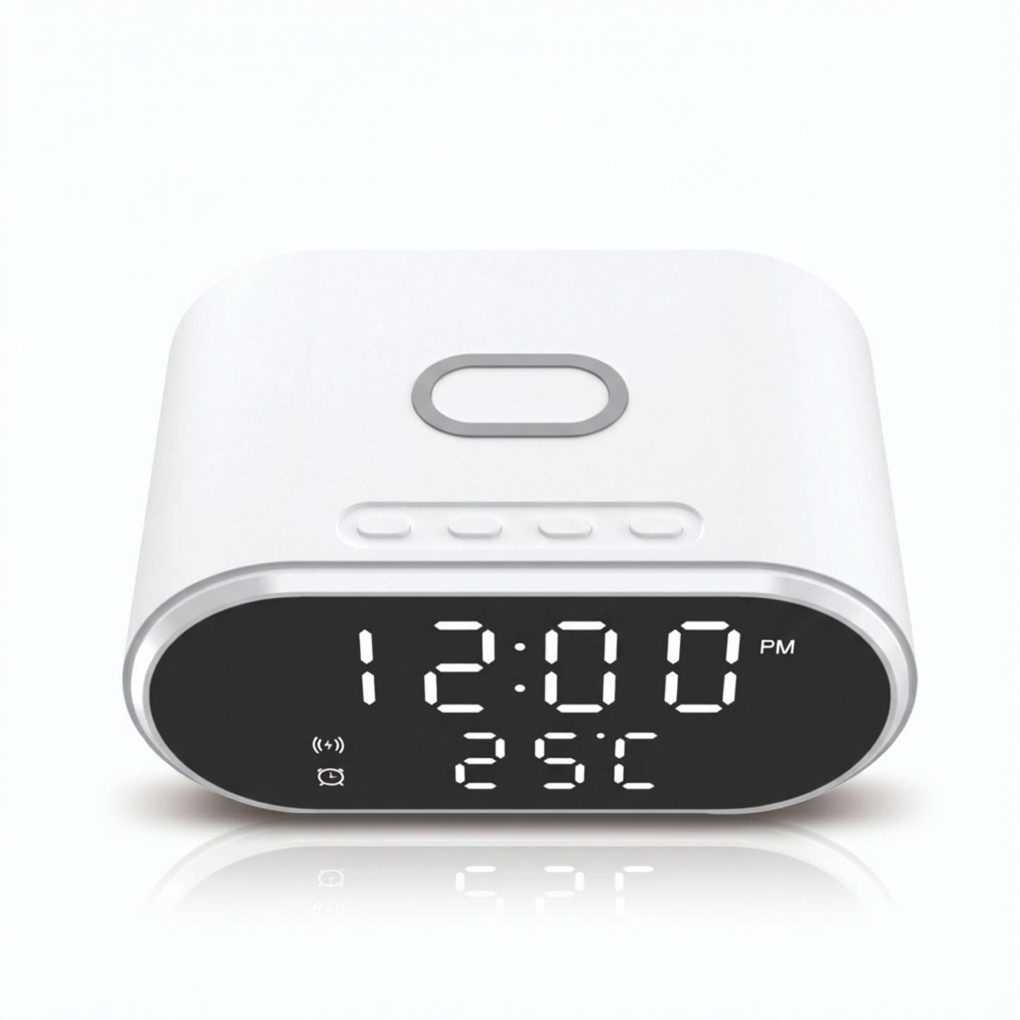 2-in-1 Digital Wireless Charging Alarm Clock | 15W Fast Qi Charger