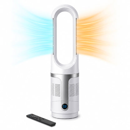 iN Bladeless Fan Cooler & Heater 3-in-1 with HEPA Air Purifier – 8 Speed with Remote Control | Hot & Cool Tower Fan | Allergen-Free Air