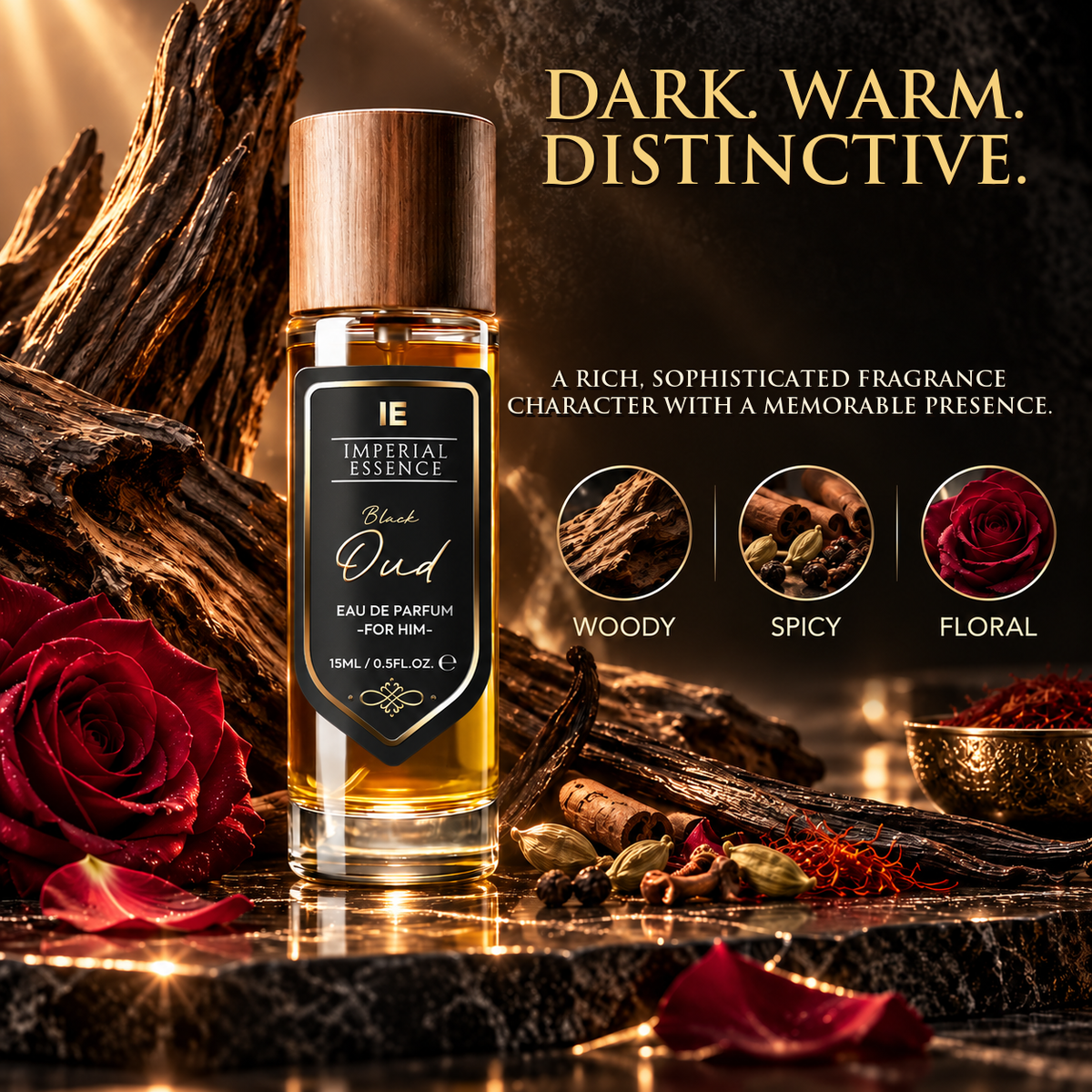 Travel Perfume 15ml – Long Lasting Eau de Parfum Fragrance Spray, Pocket-Sized Mini Perfume for Men