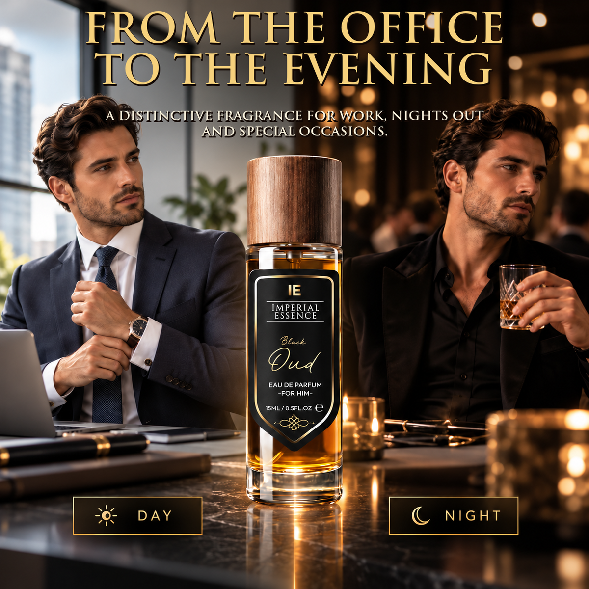 Travel Perfume 15ml – Long Lasting Eau de Parfum Fragrance Spray, Pocket-Sized Mini Perfume for Men