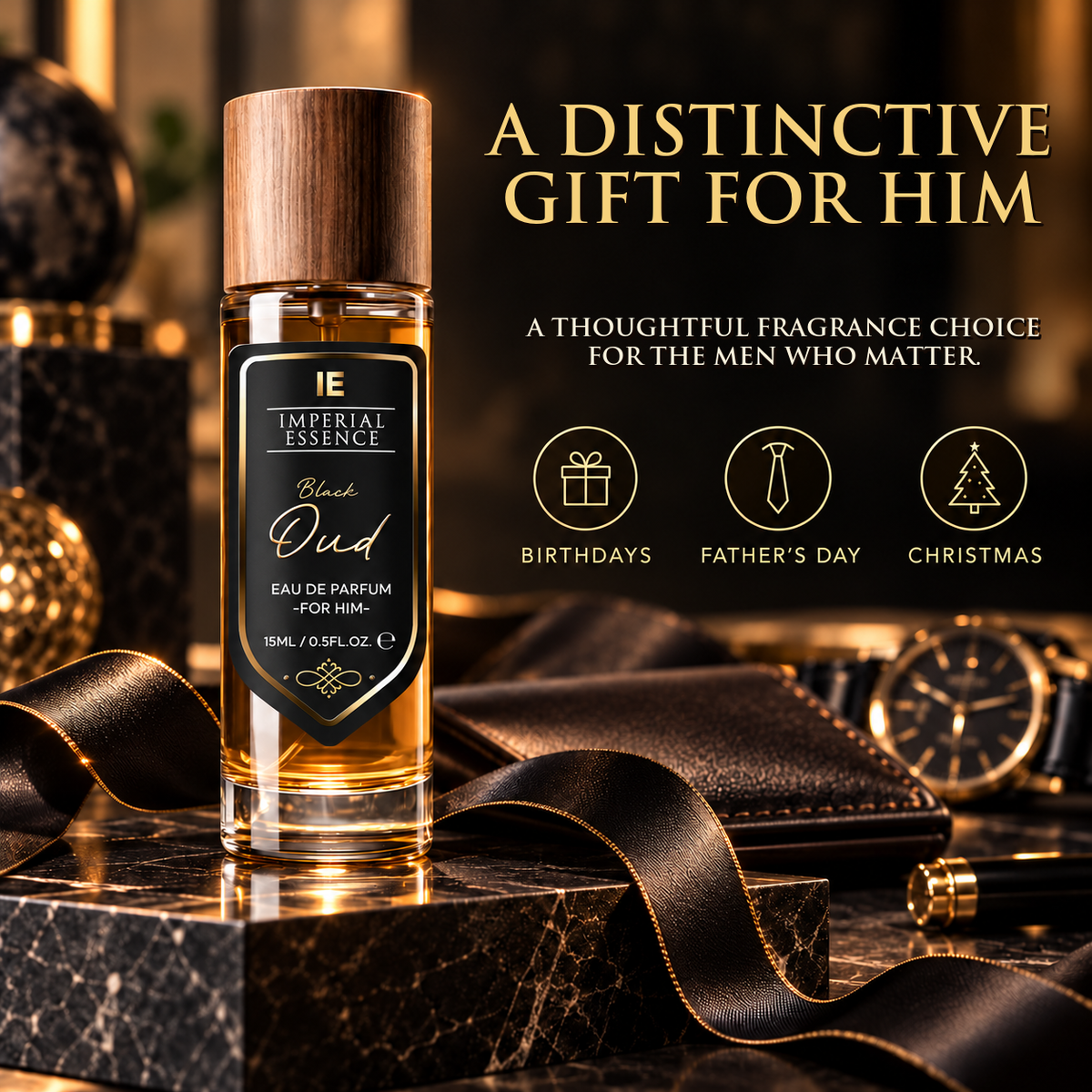 Travel Perfume 15ml – Long Lasting Eau de Parfum Fragrance Spray, Pocket-Sized Mini Perfume for Men