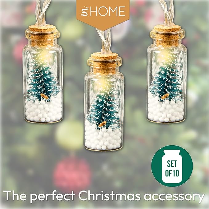 Christmas Tree Fairy Christmas Light - Decorative Lights (Set of 10 Glass Lights)