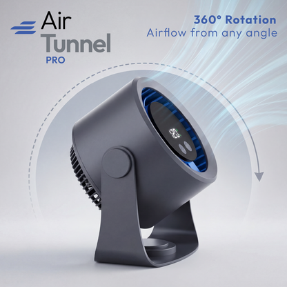 iN Rechargeable Desk Fan with Digital Display, Multiple Speed Adjustable, 360° Rotatable Quiet, Type-C Charging Portable Cooling Fan