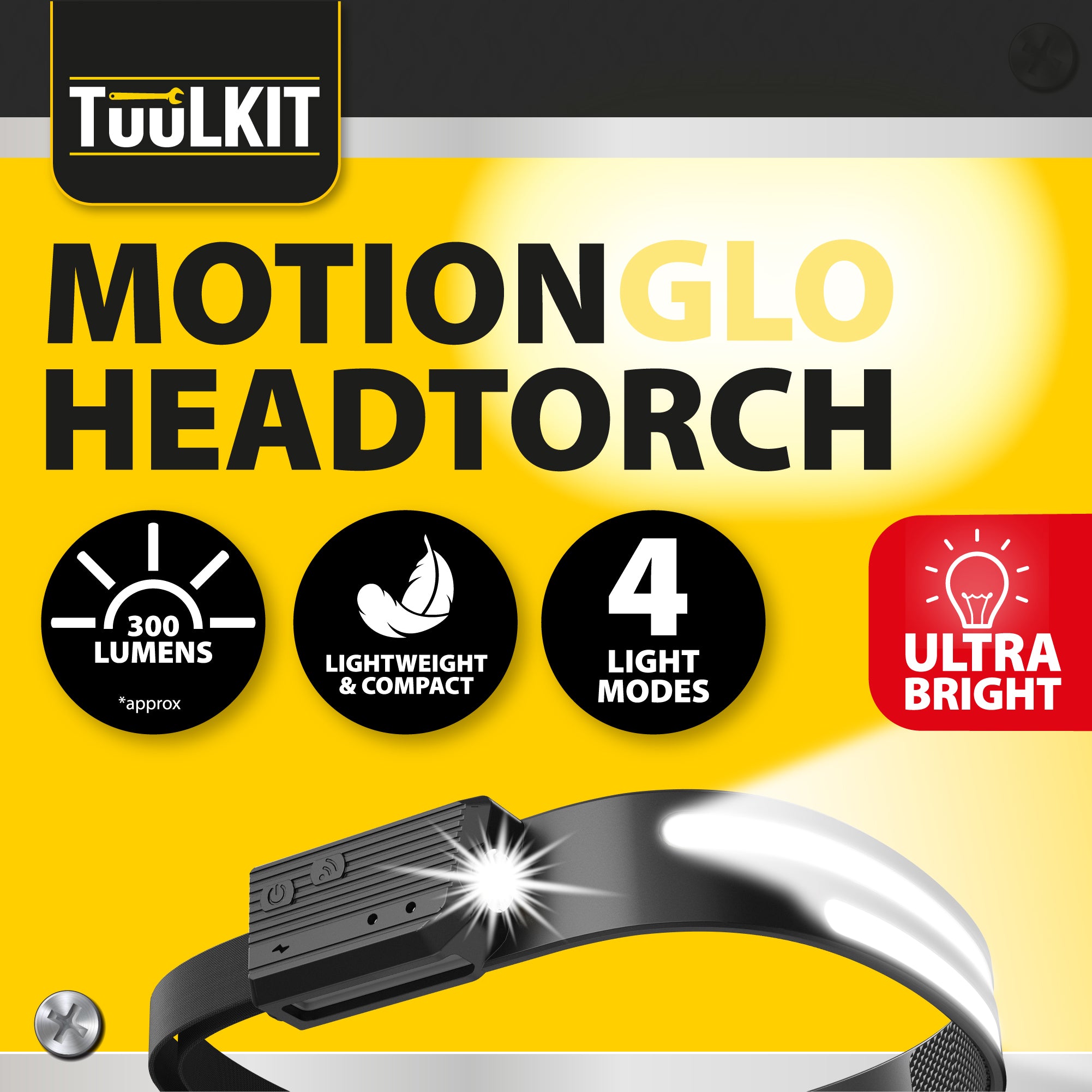 Head Torch | Headlamp | Motion Sensor Headtorch | Lightweight Headtorch - DSL