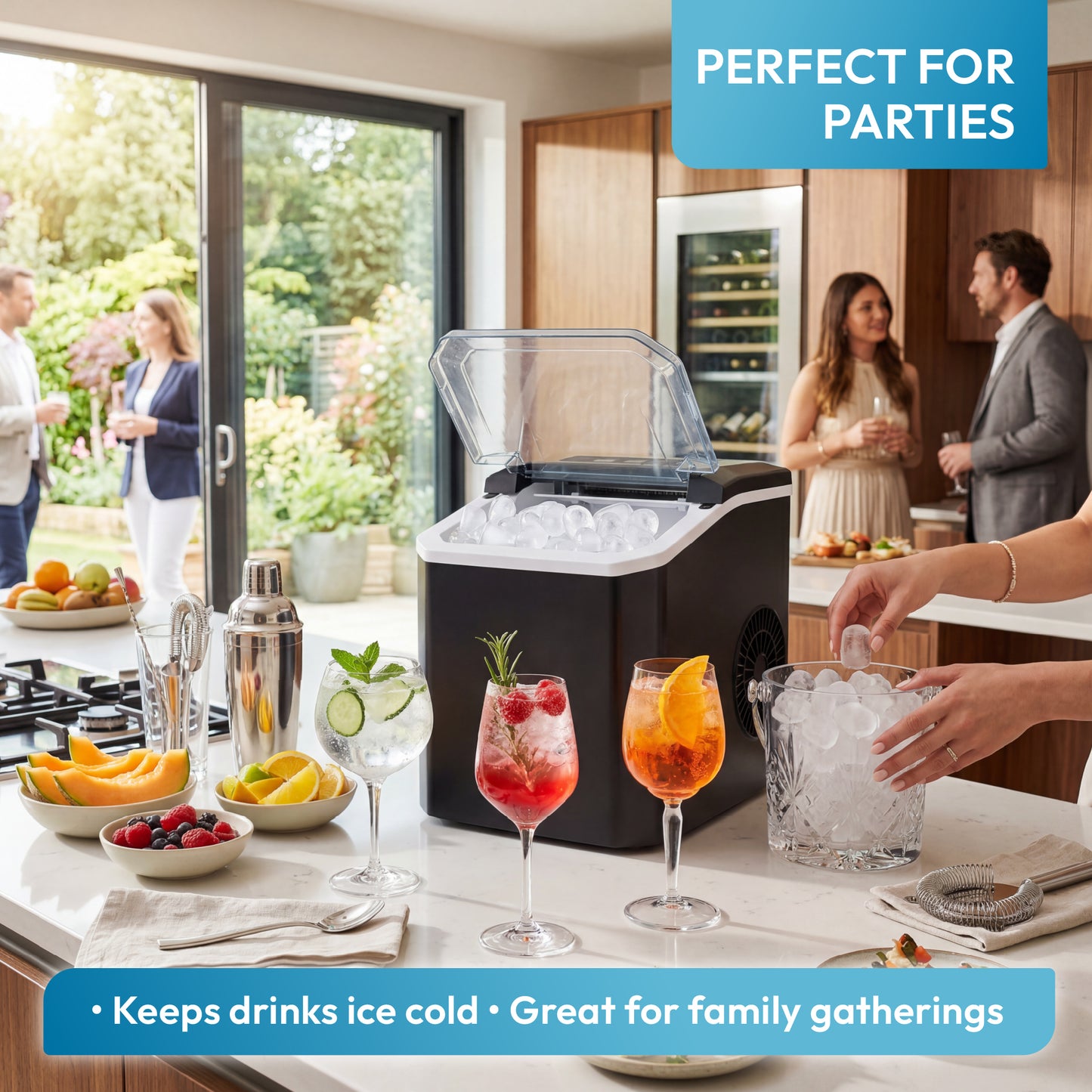 iN Ice Maker Machine – 9 Bullet Ice Cubes in 8 Mins, 12kg Daily Output