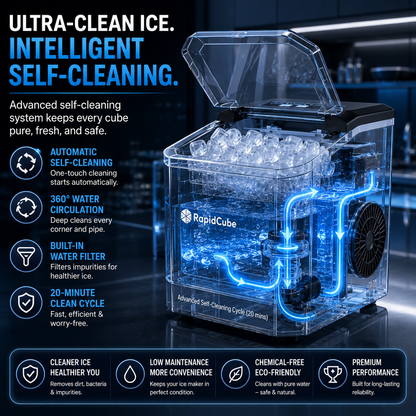 iN Ice Maker Machine – 9 Bullet Ice Cubes in 8 Mins, 12kg Daily Output