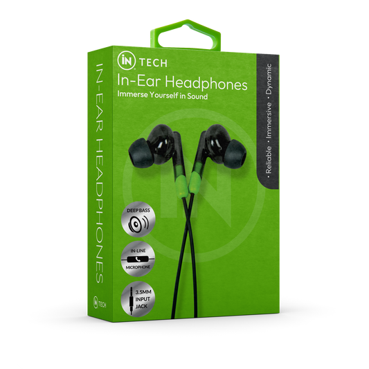 iN Tech Wired Earphones With Mic