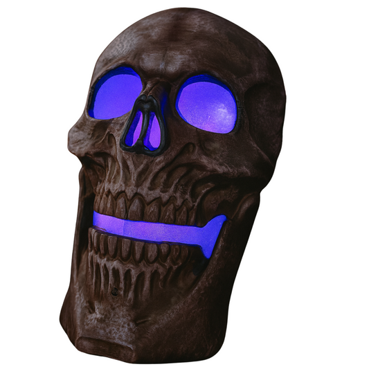 iN Halloween Spooky LED Skull - Colour Changing LED Lights - Spooky Sounds - Motion Detection - Halloween Decoration Size 19 x 8 x 30 cm - DSL