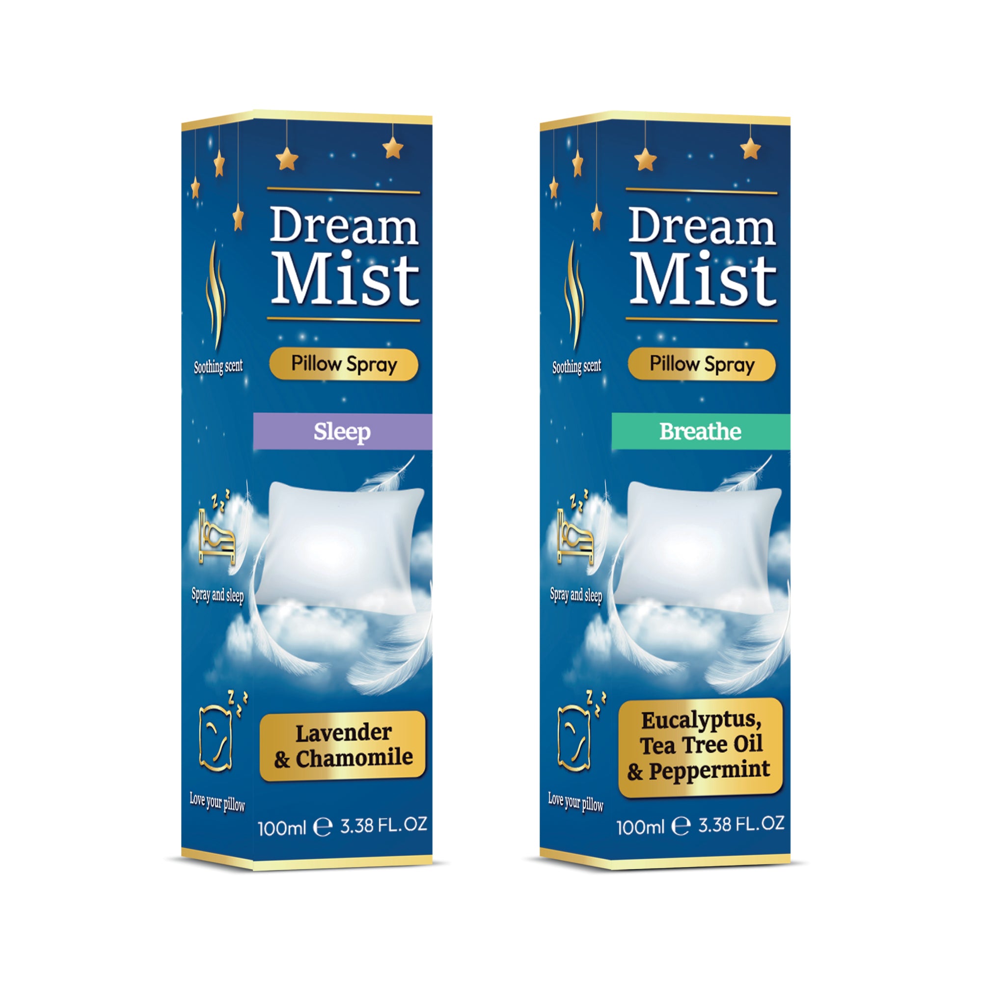 Dream Mist Pillow Spray | Infused with Eucalyptus, Tea Tree Oil & Peppermint - DSL