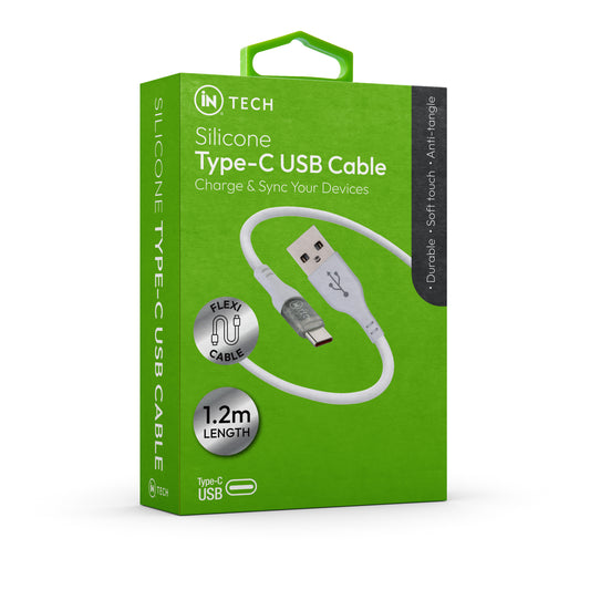 Silicone Lightning to Type-C USB Cable (1.2M) | Fast 60W Charging & Data Sync | Durable Soft-Touch Flexi Cable | Anti-Tangle Design