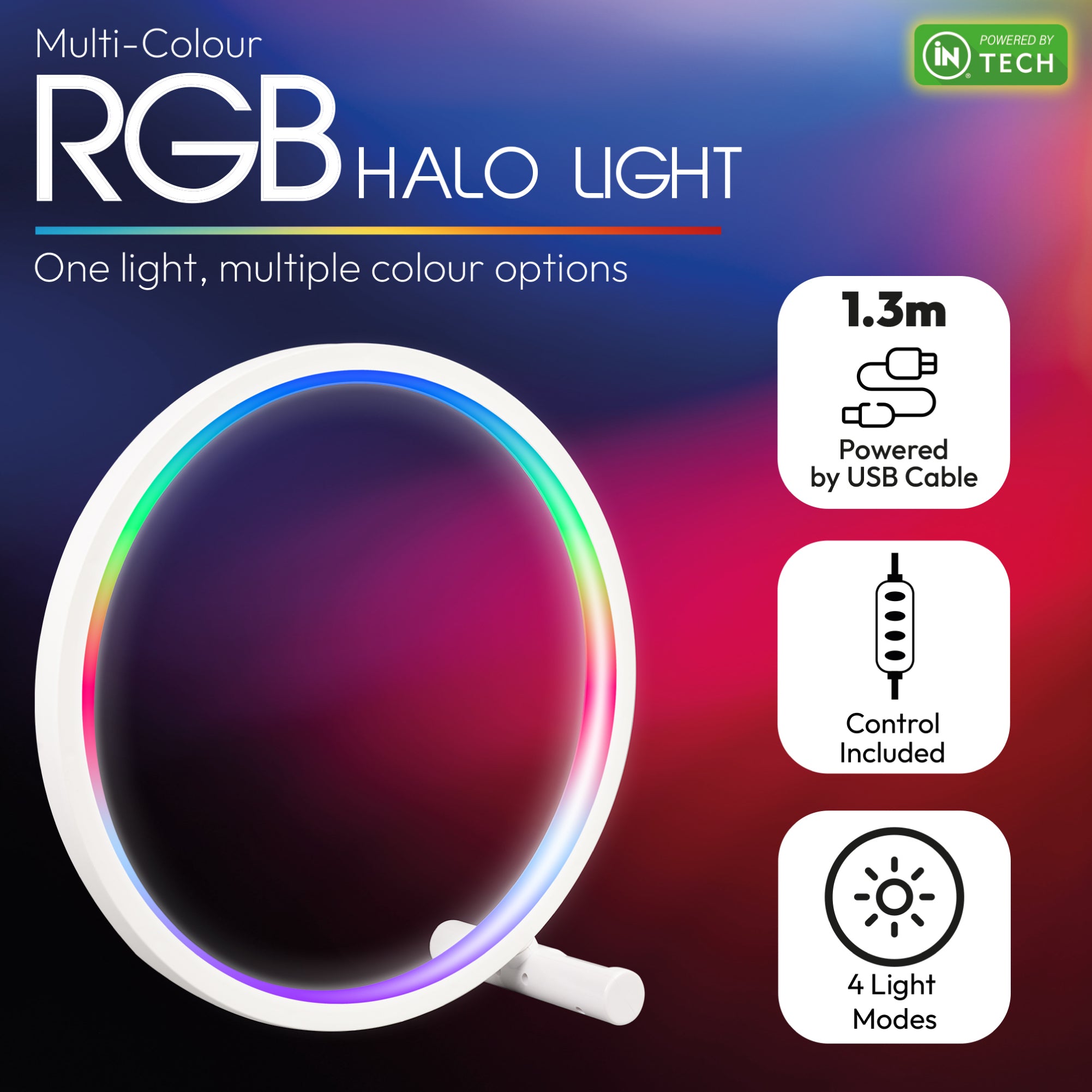 iN LED Table Lamp | Colour Changing RGB LED Bedside Lamp - DSL
