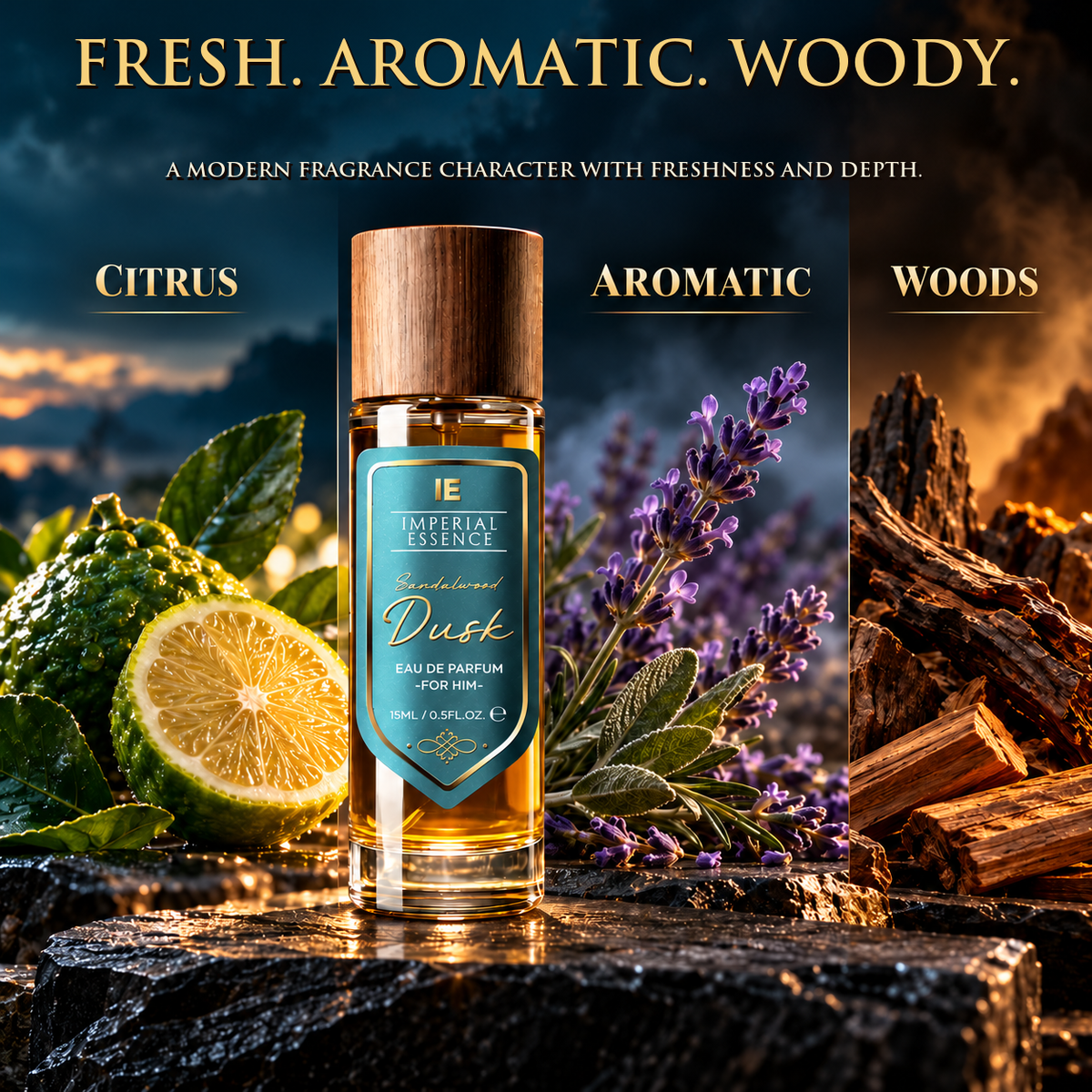 Travel Perfume 15ml – Long Lasting Eau de Parfum Fragrance Spray, Pocket-Sized Mini Perfume for Men