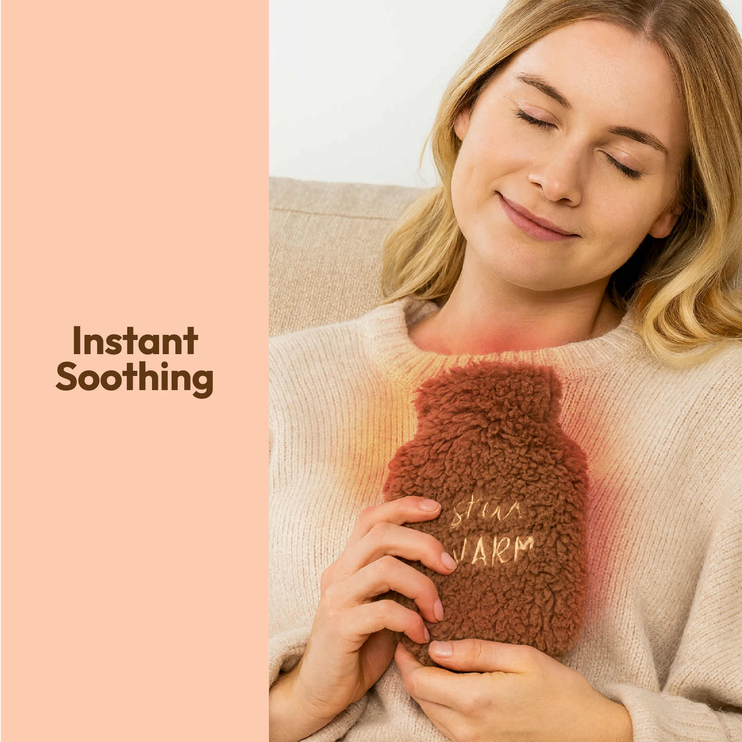 Mini Hot Water Bottle with Super Soft Cover – Travel Size