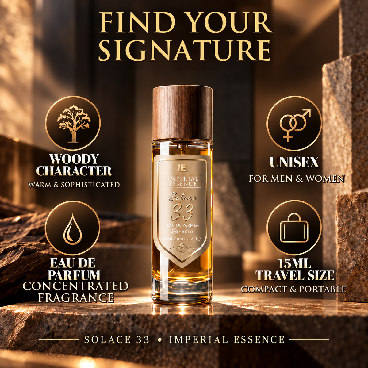 Travel Perfume 15ml – Unisex Long Lasting Eau de Parfum Signature Perfume for Men & Women - DSL