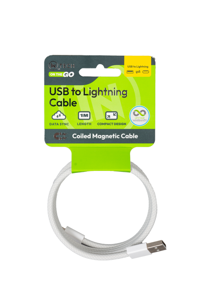 iN Tech USB-A to Lightning Cable - iPhone Charger Nylon Braided Cable