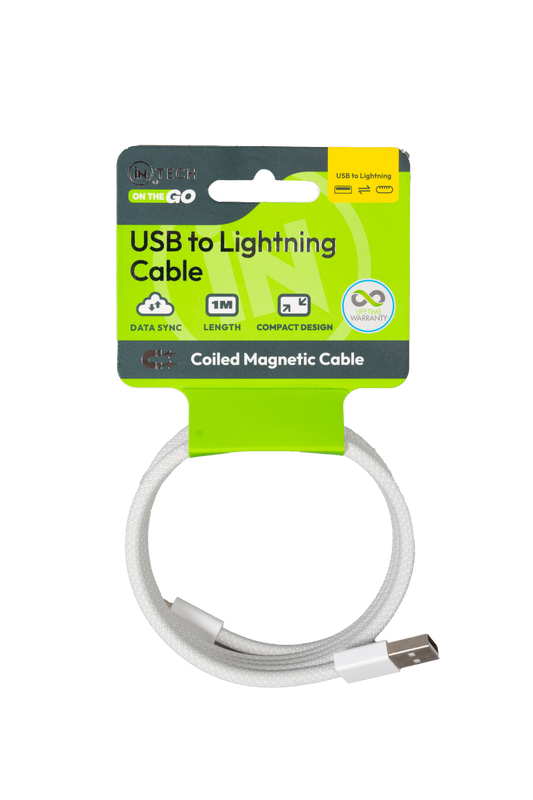iN Tech USB-A to Lightning Cable - iPhone Charger Nylon Braided Cable