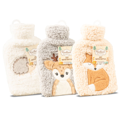 Hot Water Bottle with Soft Cover - White - DSL