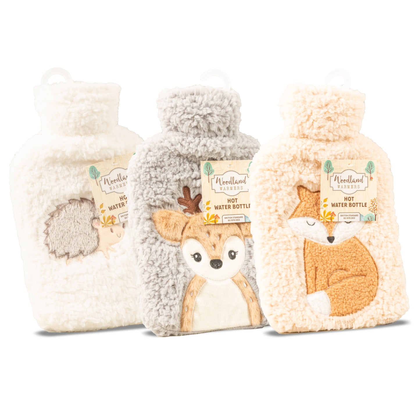 Hot Water Bottle with Soft Cover - Grey - DSL