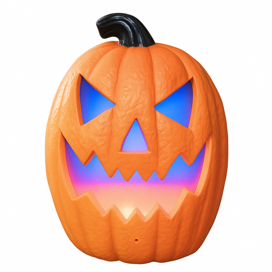 iN Halloween LED Pumpkin - Halloween Decoration - Colour Changing - Spooky Sounds - Motion Detection -Size 21.5x10x30cm - DSL