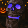 iN Halloween Spooky LED Skull - Colour Changing LED Lights - Spooky Sounds - Motion Detection - Halloween Decoration Size 19 x 8 x 30 cm - DSL