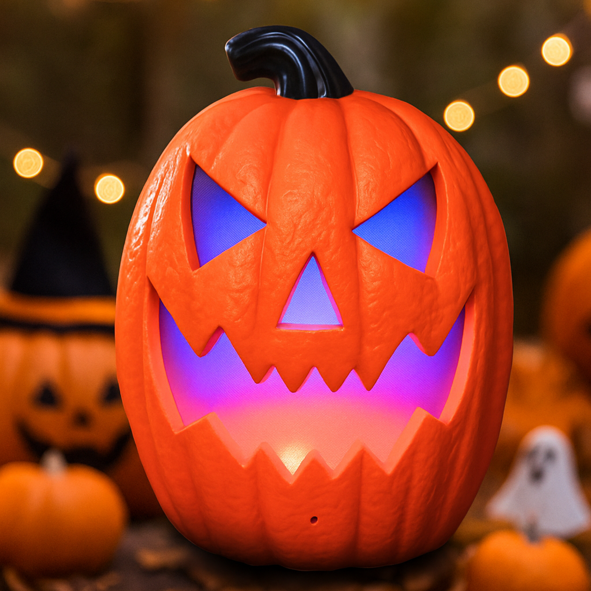 iN Halloween LED Pumpkin - Halloween Decoration - Colour Changing - Spooky Sounds - Motion Detection -Size 21.5x10x30cm - DSL