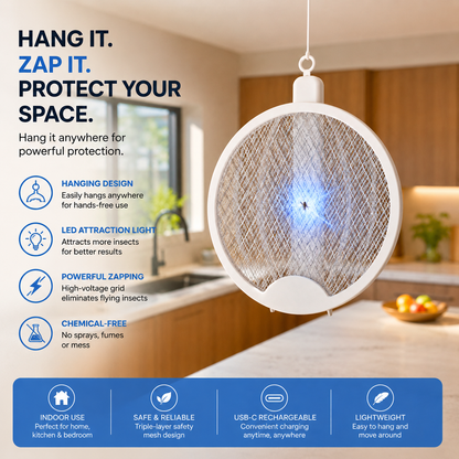 3-in-1 Rechargeable Bug Zapper Racket