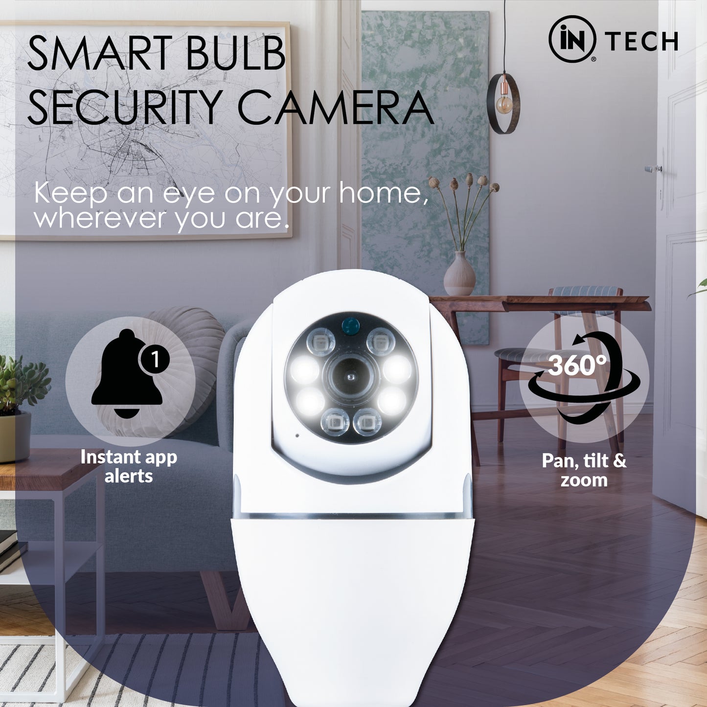 Smart 360° Home Bulb Security Camera - DSL