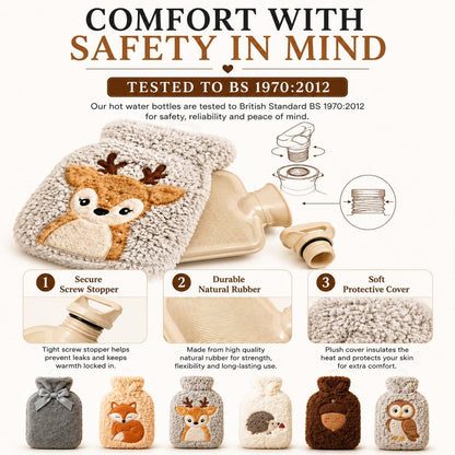 Hot Water Bottle with Soft Cover