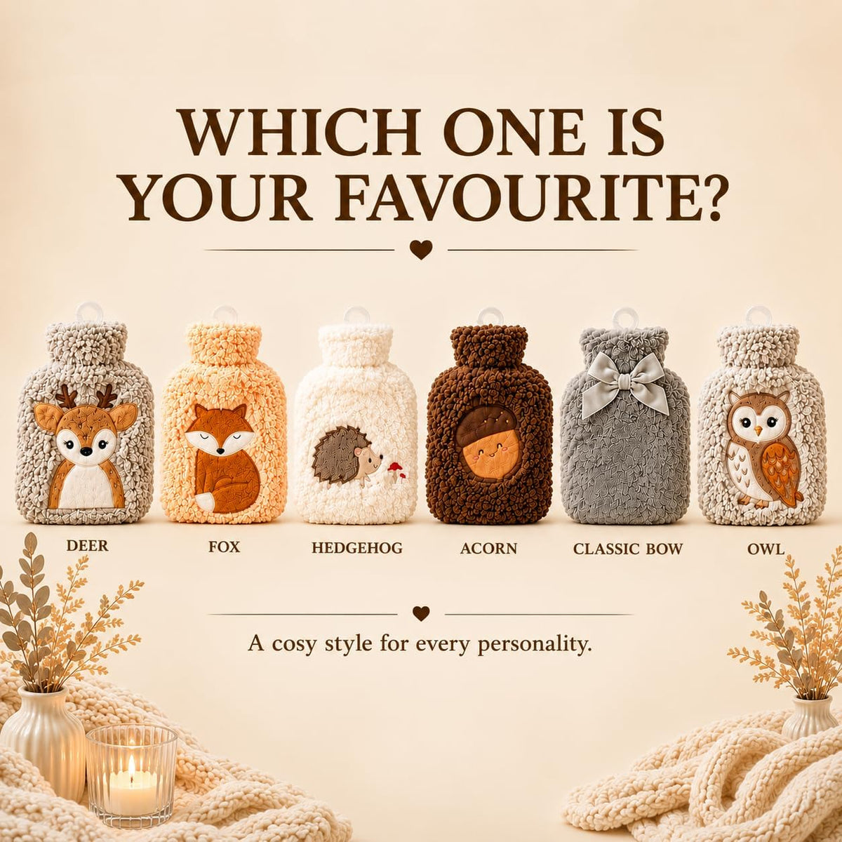 Hot Water Bottle with Soft Cover