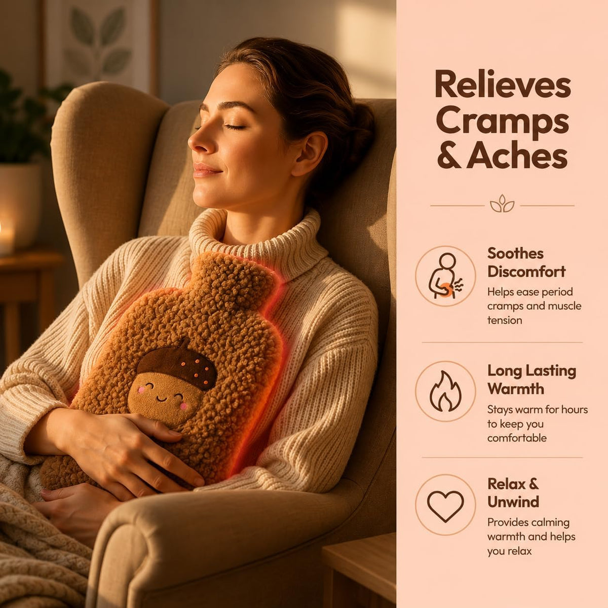 Hot Water Bottle with Soft Cover
