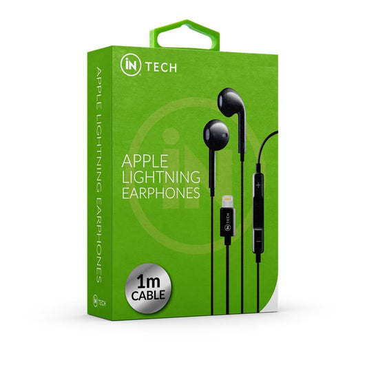 Lightning Cable Earphones – In-Ear Headphones with Mic & Remote Control | Compatible with iPhone, iPad & iPod