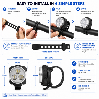 LED Clip-On Bike Lights - RoadPatrol