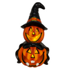 LED Colour Changing Ceramic Halloween Witch Pumpkin – Real Ceramic Halloween Decoration with Batteries Included – Indoor & Outdoor Use – 24x14cm Party Ornament - DSL