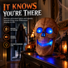iN Halloween Spooky LED Skull - Colour Changing LED Lights - Spooky Sounds - Motion Detection - Halloween Decoration Size 19 x 8 x 30 cm