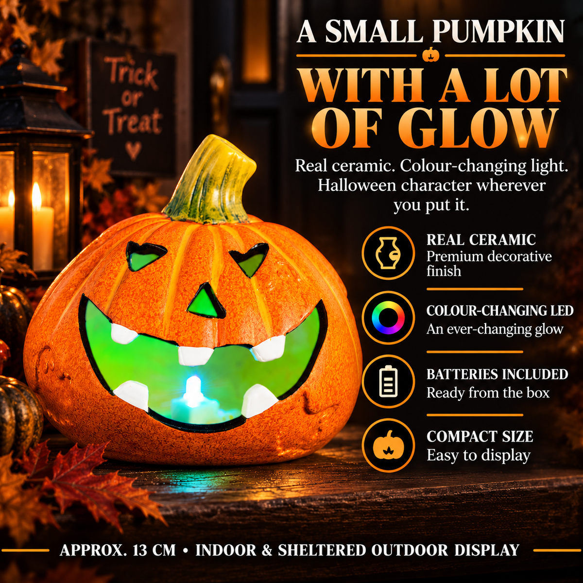 Halloween Decoration LED Pumpkin Head