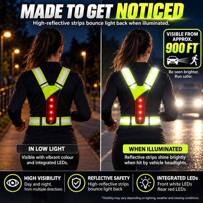 LED Strap 'n' Secure Hi Vis Lumivest - DSL