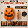 iN Halloween LED Pumpkin - Halloween Decoration - Colour Changing - Spooky Sounds - Motion Detection -Size 21.5x10x30cm