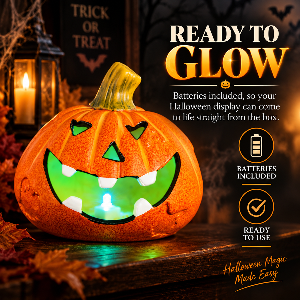 Halloween Decoration LED Pumpkin Head